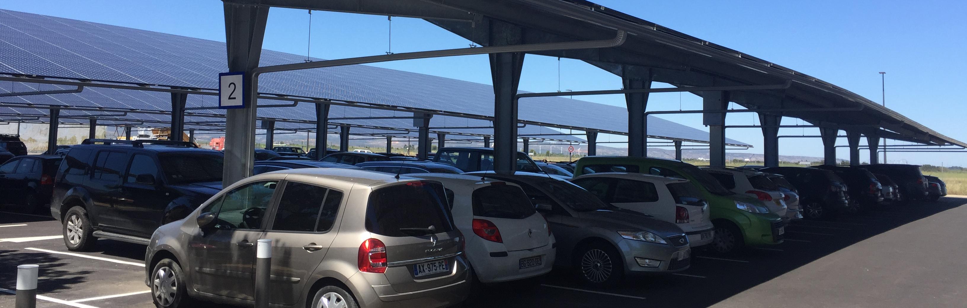 Ombrières photovoltaïques obton - Aéroport Perpignan