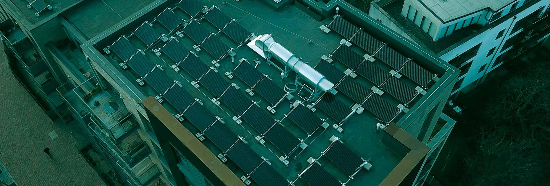 Centrale toiture Photovoltaïque Immeuble ville par Obton